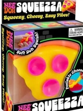 NeeDoh Squeezza Pizza Stress Toy - Yellow & Pink